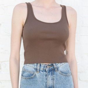 brandy melville sheena crop brown tank <3